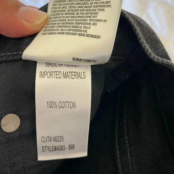 Agolde Dee ultra high rise denim in faded black - Picture 8 of 11